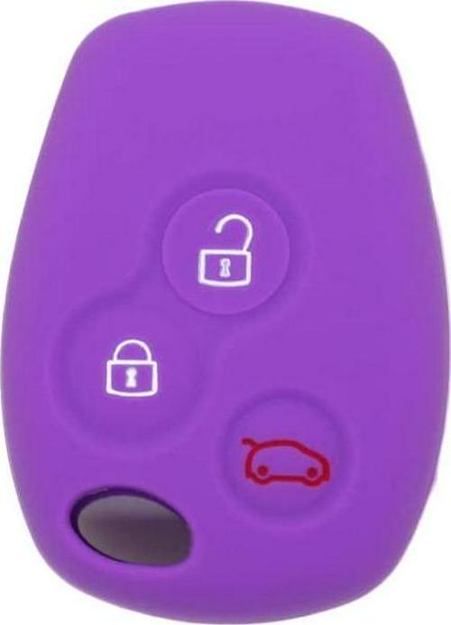 BROVACS, (Purple) - Fassport Silicone Cover Skin Jacket fit for Renault 3 Button Remote Key CV9300 Purple