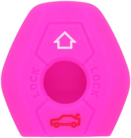 BROVACS, (Rose) - Fassport Silicone Cover Skin Jacket fit for BMW 3 Button Remote Key CV9901 Rose