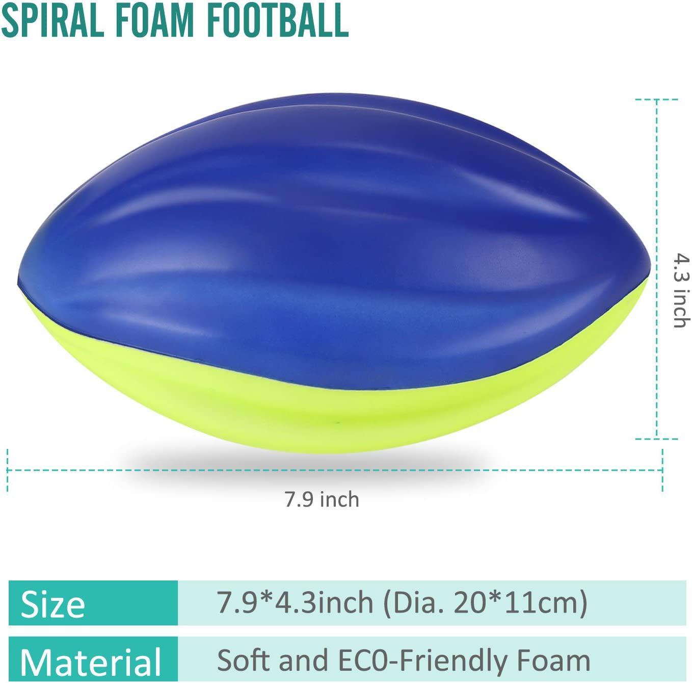Liberty Imports, [Set of 3] Pro Sports Spiral Foam Football - 8.5